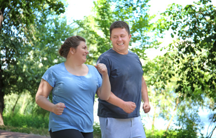 Young Couple Exercising Outside