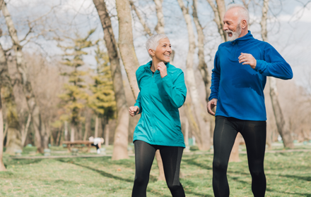 Joggers Exercising Outdoors R