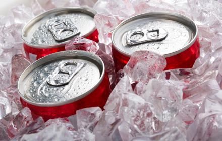 Soda Cans In Ice