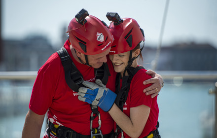 Abseil Megan and Dad